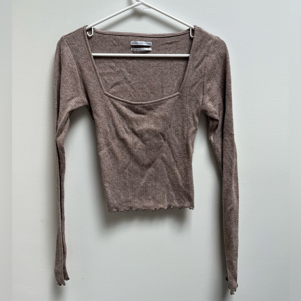 Urban outfitters brown long sleeve top